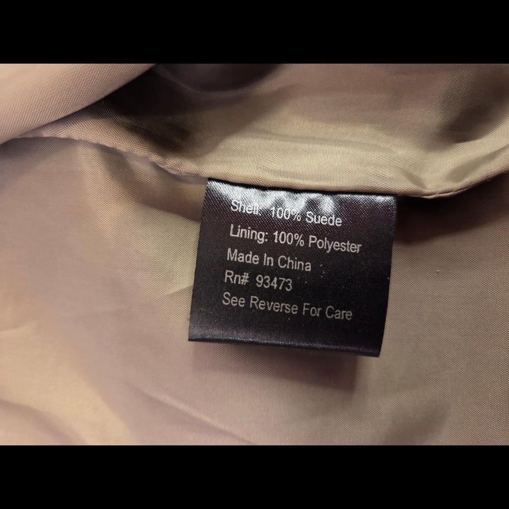 SORBE Sz Medium Suede Leather‎ Jacket Brown Metallic - Picture 5 of 10